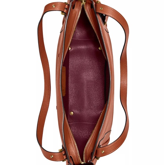 NWT COACH C8353 Alana Pebble Leather Tote - B4/Saddle Color, Dust Bag Included - Picture 3 of 14